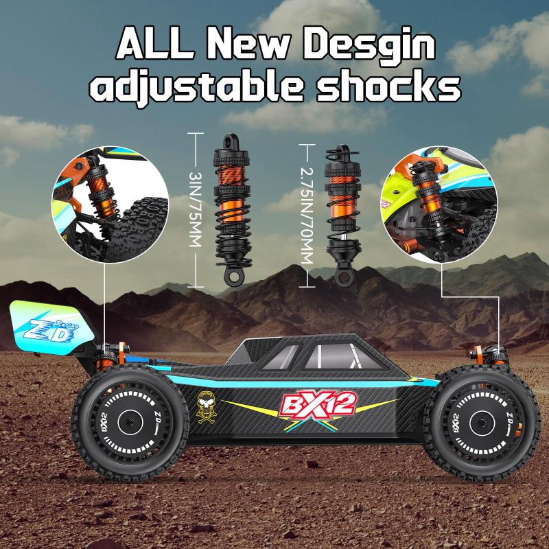 Carro RC AINIUNIU ZD Racing 1:12 sem escova 42 MPH 4WD 2x2200mAh